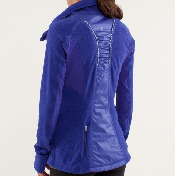 Lululemon Run Gust Buster Fleece Jacket Blue Size 4 - Picture 4 of 7